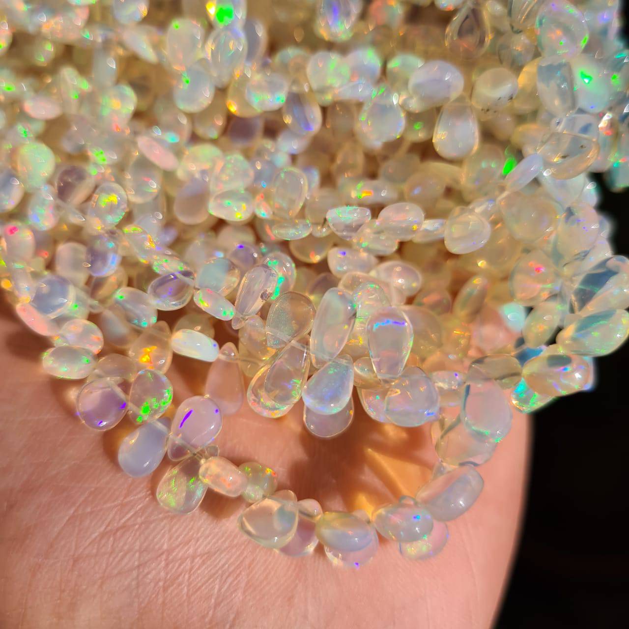 New🔥 Natural Opal Pears top drilled beads | 3-9mm Size | Good Quality - The LabradoriteKing