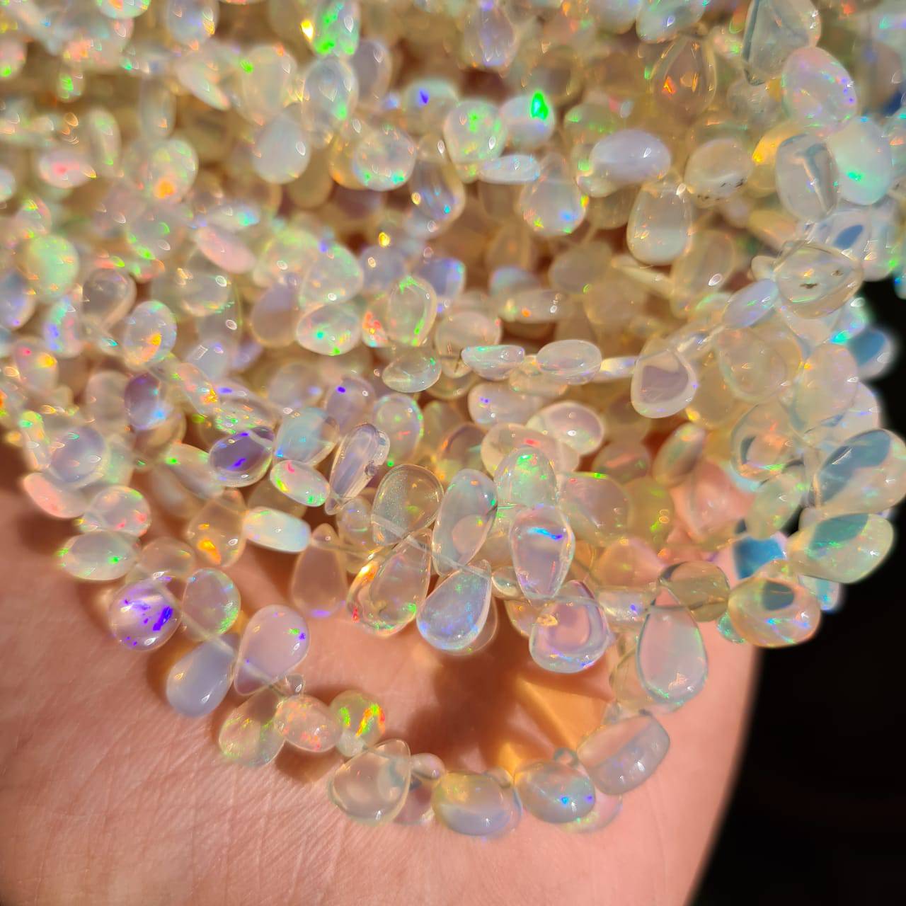 New🔥 Natural Opal Pears top drilled beads | 3-9mm Size | Good Quality - The LabradoriteKing