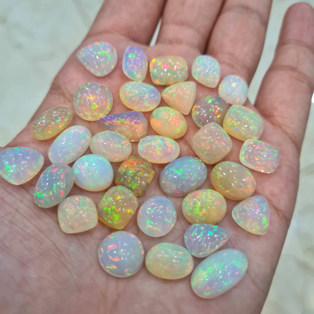 Offer🔥 Natural Opal Big size Cabochons | 9-12mm | 3-4 Ct - The LabradoriteKing