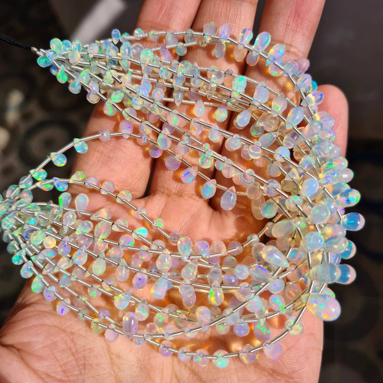 Offer 🔥 Opal Teardrop Beads | 9 Inches - The LabradoriteKing