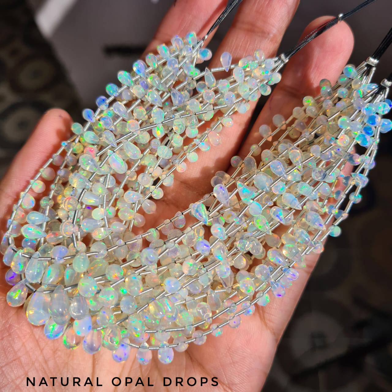 Offer 🔥 Opal Teardrop Beads | 9 Inches - The LabradoriteKing