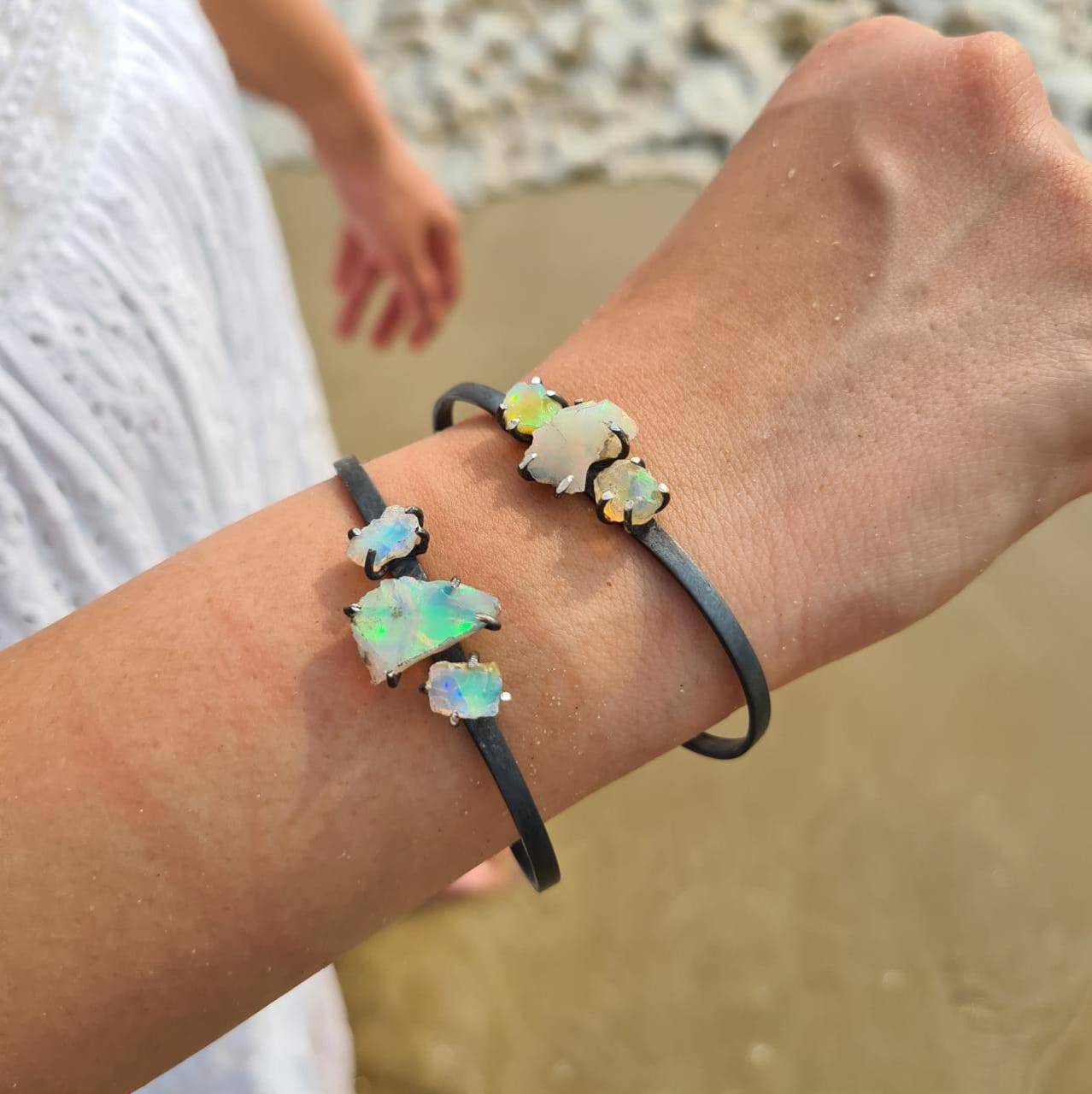 Opal Bracelet set on 925 Sterling Silver | Top quality Opal - The LabradoriteKing