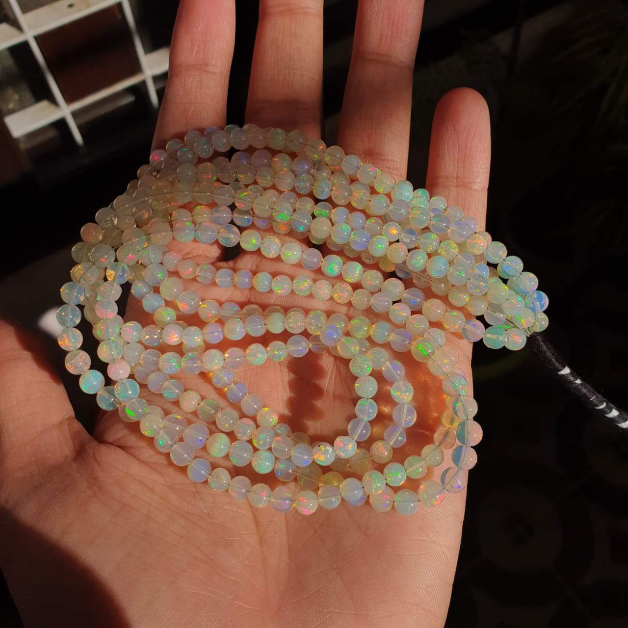 Opal Rounds Beads 14" Inches Play Of colours | untreated Spheres - The LabradoriteKing