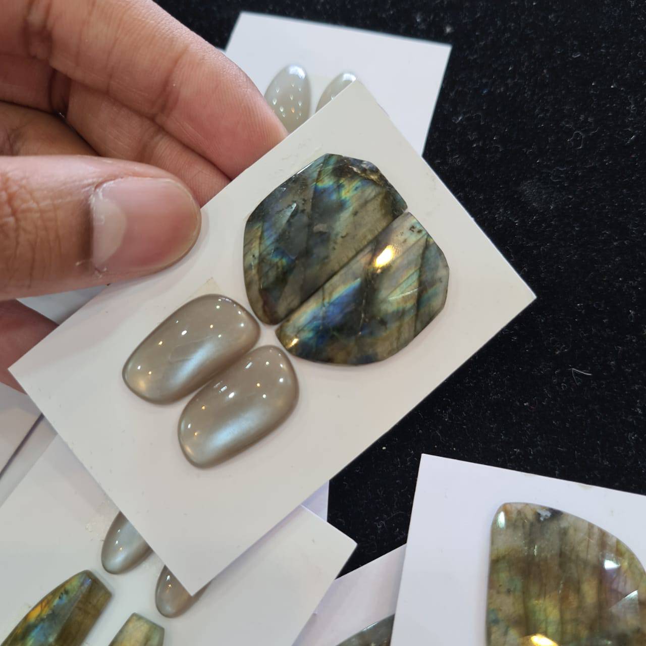 Pair of Moonstone and Labradorite | 1 Card Random - The LabradoriteKing