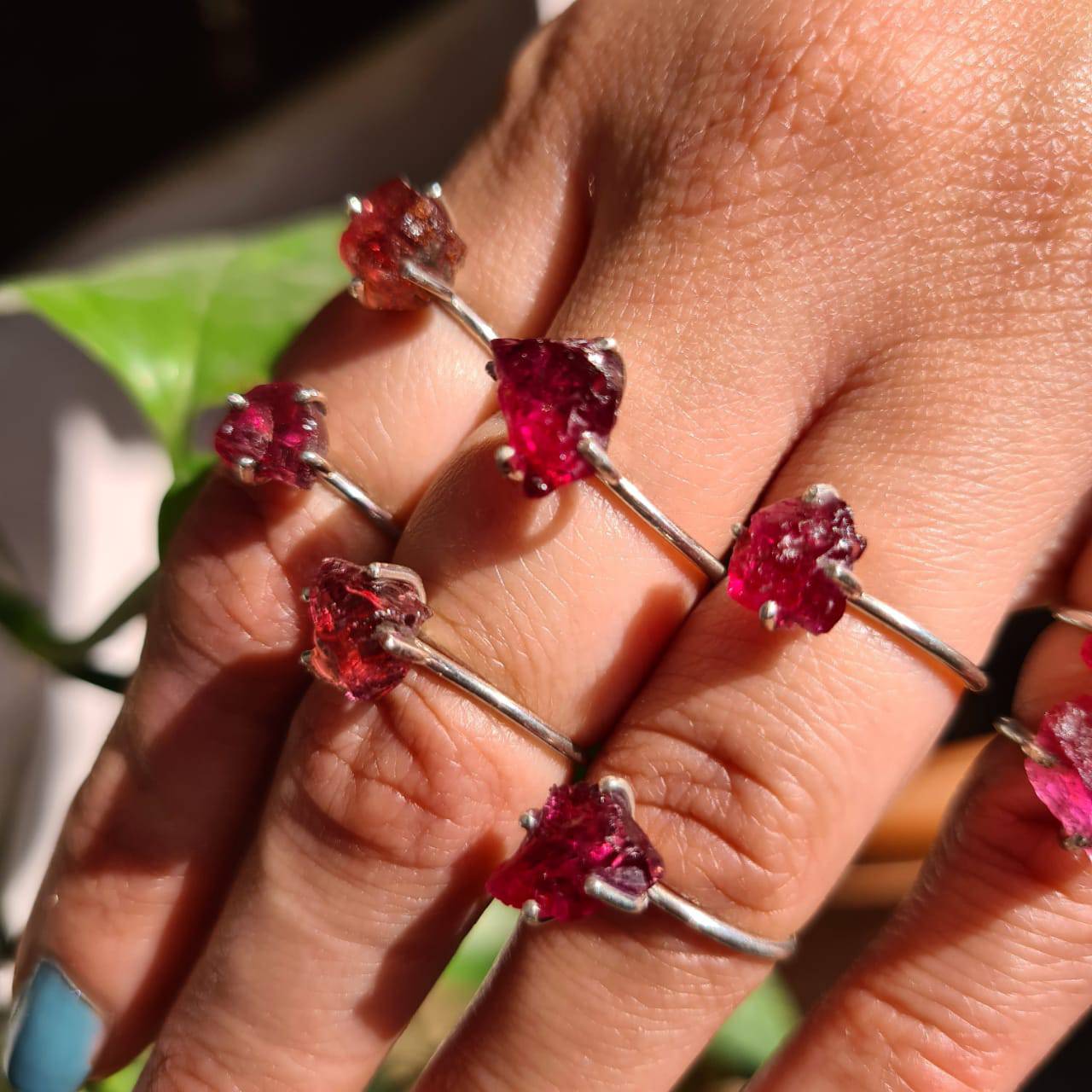 Pink Tourmaline Ring | 925 Sterling Silver Adjustable Minimalist Style - The LabradoriteKing