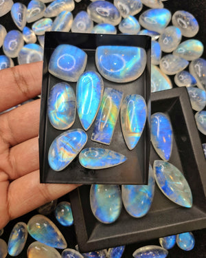 Rainbow Moonstones Cabochons 227 Ct|  8pcs - The LabradoriteKing