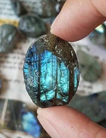 Raw Labradorite Lot of 10pcs FLAT BACKS. Random pick - The LabradoriteKing