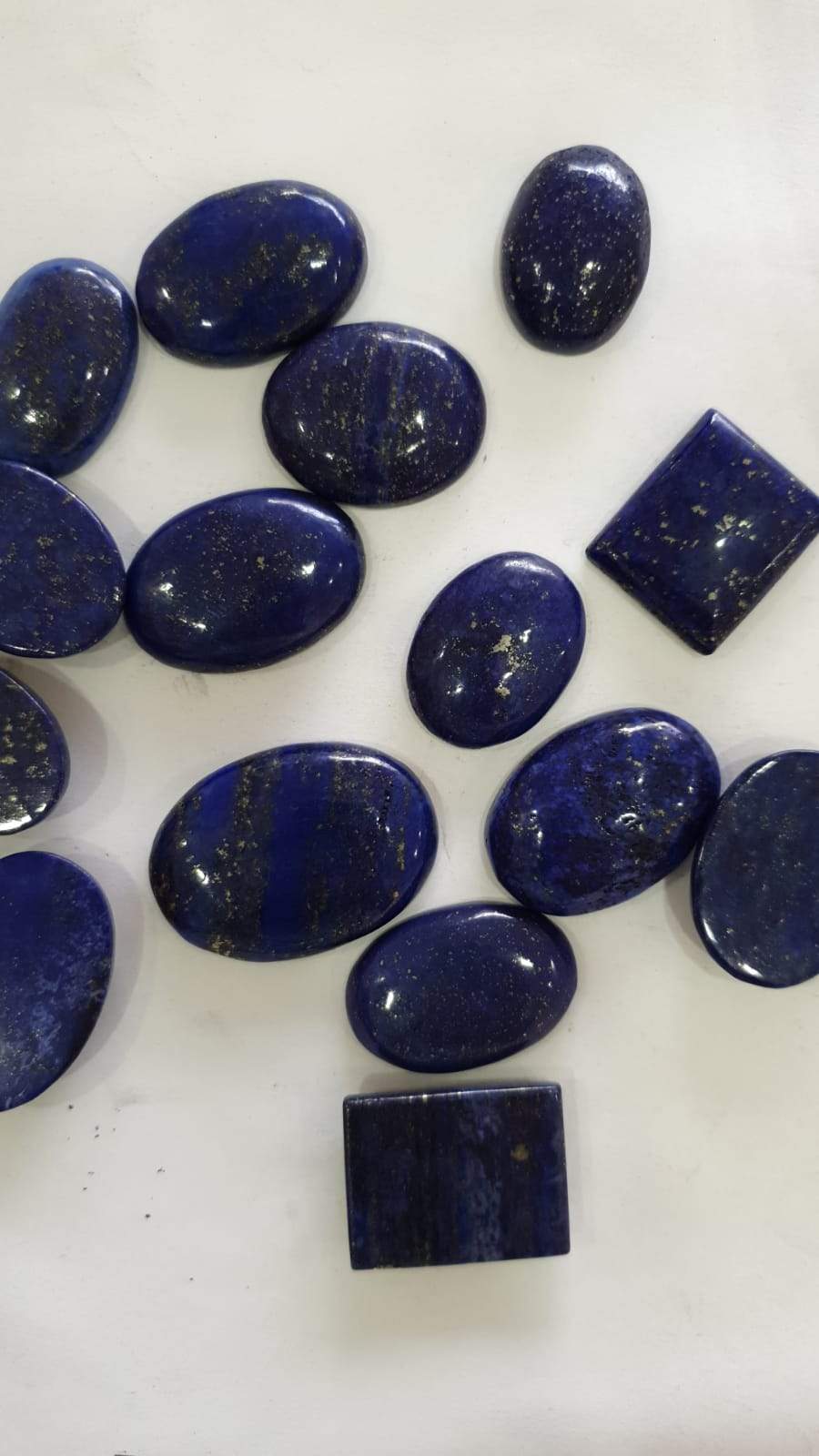 Rusian Lapis Lazuli with Gold Pigment UNTREATED Cabochons 25-38mm Sizes - The LabradoriteKing