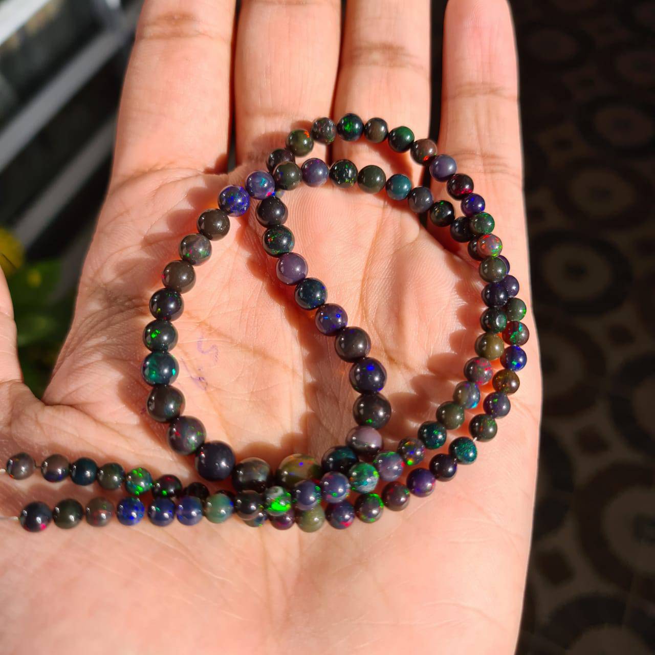 Sale Black Opal Round Sphere Beads | 3-6mm - The LabradoriteKing