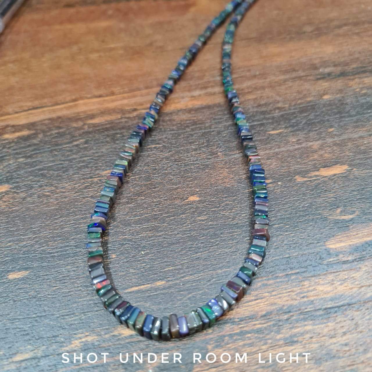 Sale🔥 Black Opal Square Disc Beads in 17" Inches | 4-5mm - The LabradoriteKing