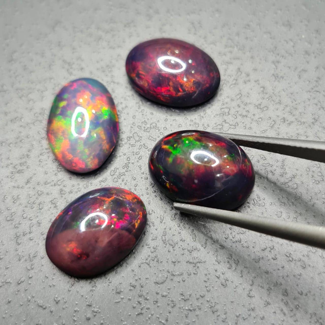 Smoked Black Opal Cabochons 14x10mm cabochons - The LabradoriteKing