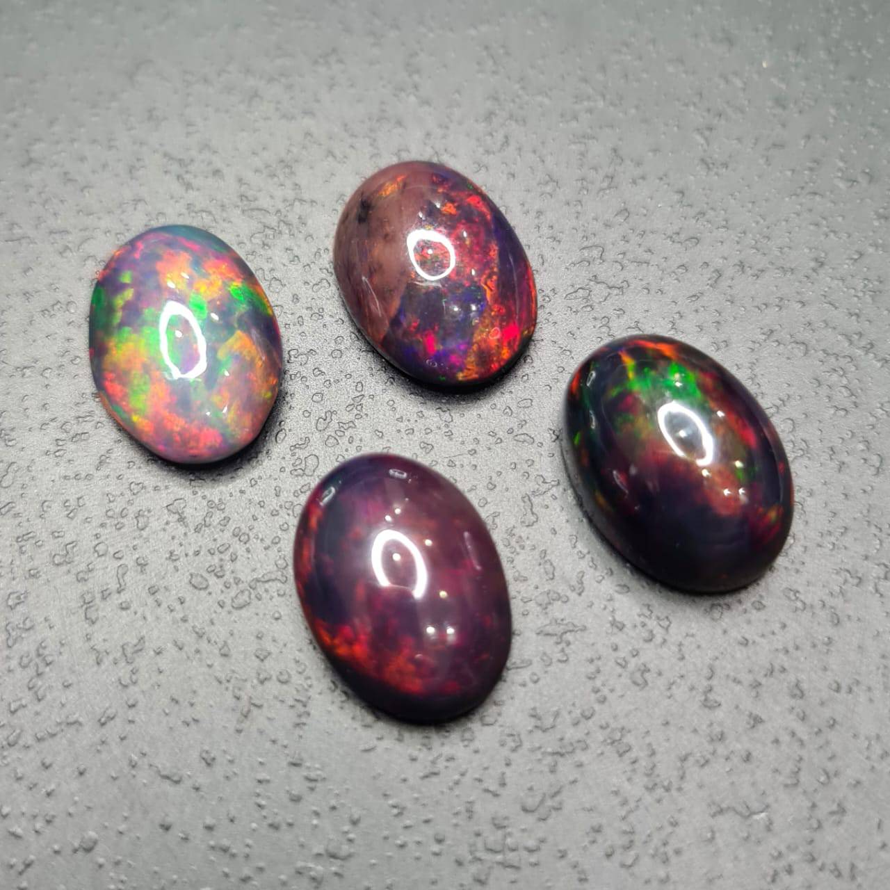 Smoked Black Opal Cabochons 14x10mm cabochons - The LabradoriteKing