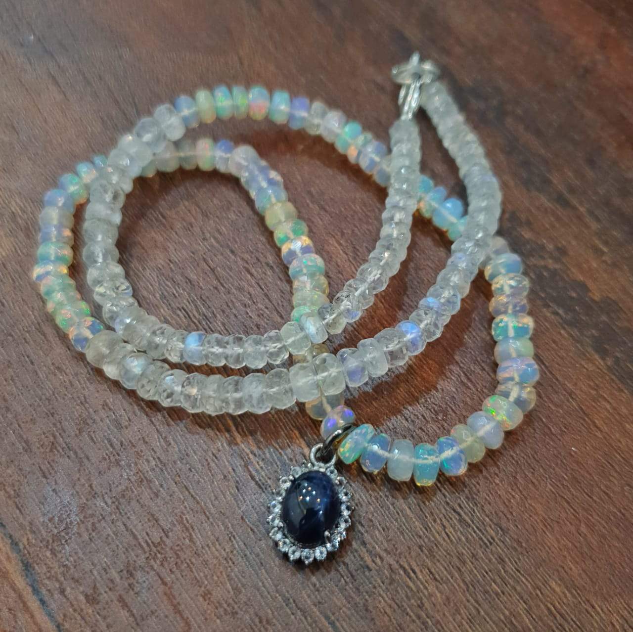 Star Sapphire with Opal And Moonstone Beads Necklace | Jewelry - The LabradoriteKing