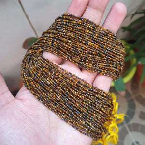 Tiger Eye Beads | 14" Inches | Fine faceted 2mm - The LabradoriteKing