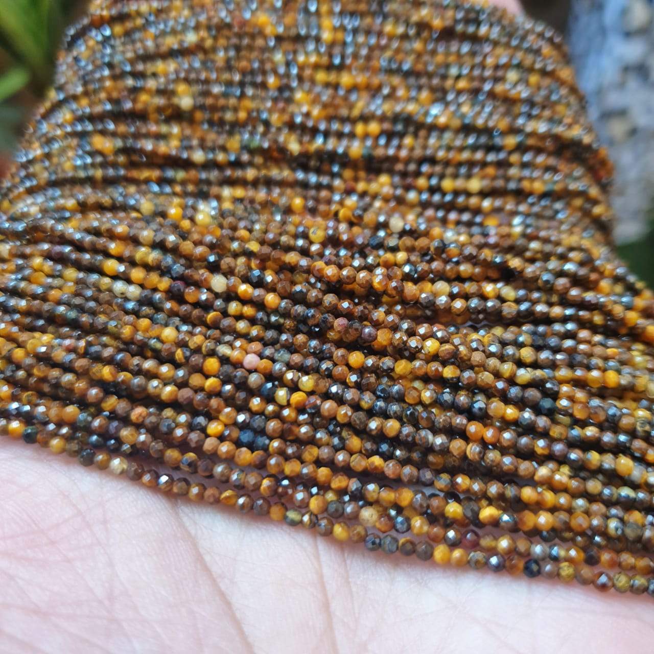 Tiger Eye Beads | 14" Inches | Fine faceted 2mm - The LabradoriteKing