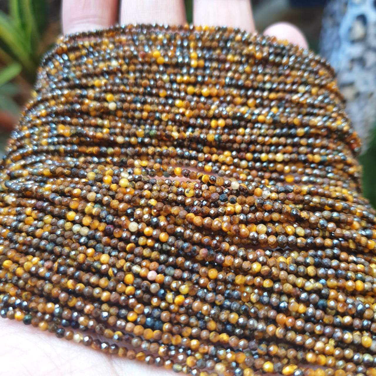 Tiger Eye Beads | 14" Inches | Fine faceted 2mm - The LabradoriteKing