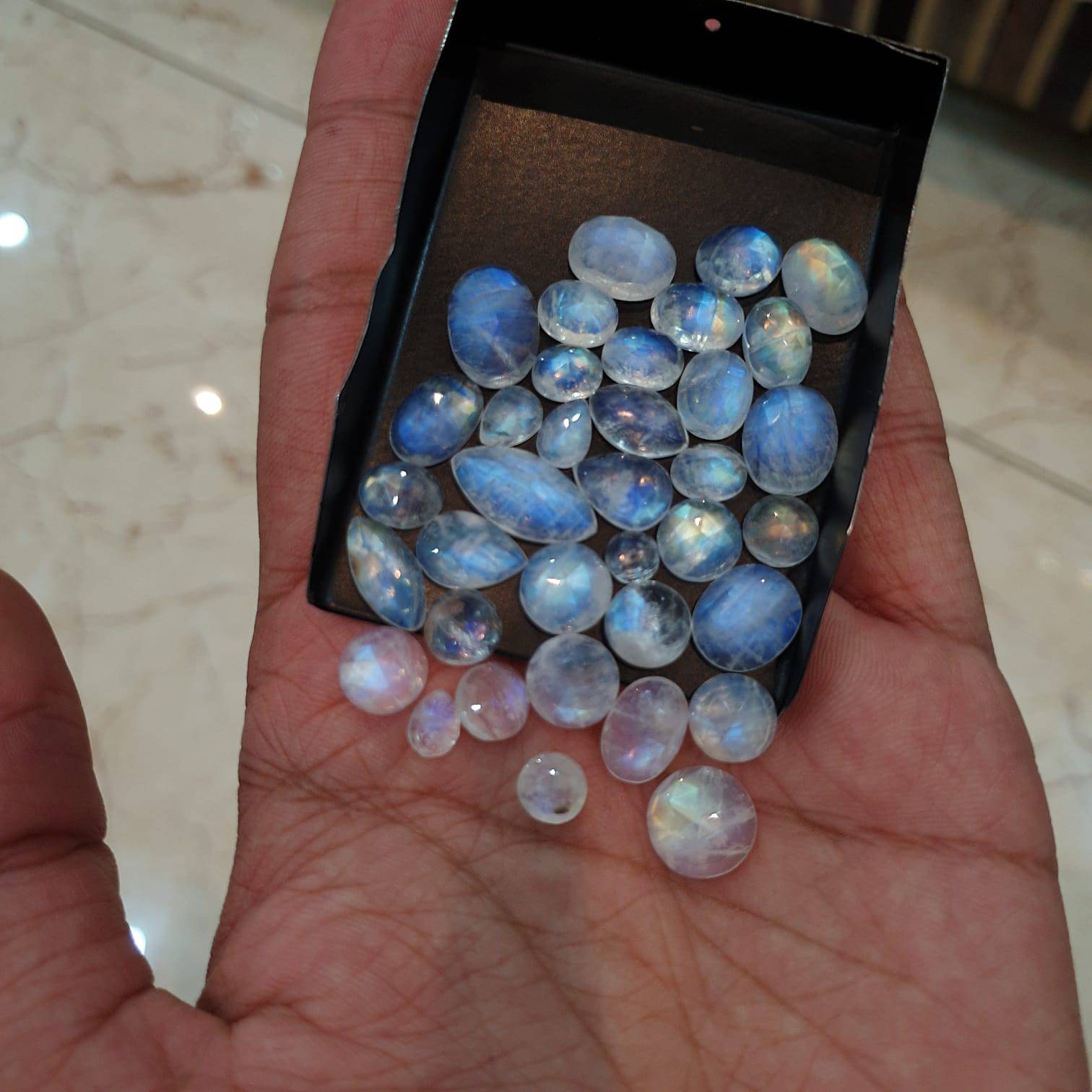 Top Quality Natural Moonstone Rosecuts 6-14mm Size Lot - The LabradoriteKing