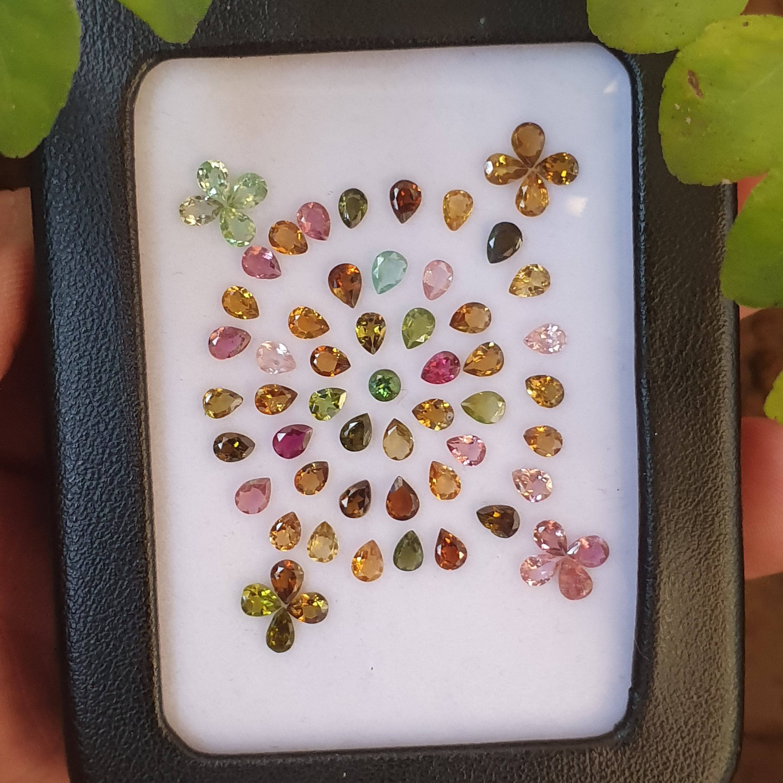 Tourmalines 4x3mm Teardrop Calibrated Pears Lot 63 Pcs - The LabradoriteKing