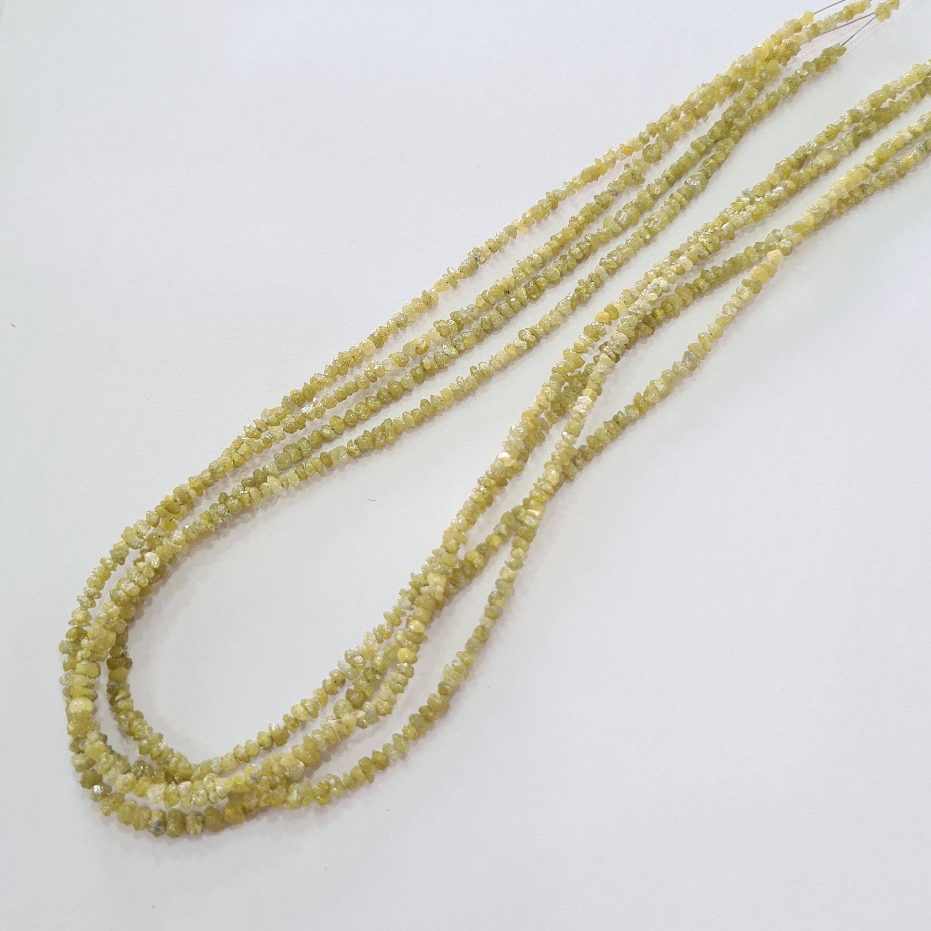 Yellow Diamond Rough Beads | 3-3.5mm 14 Inches - The LabradoriteKing